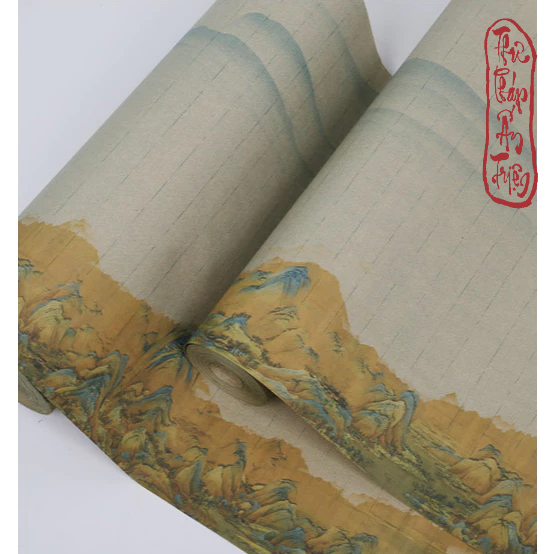 Thiên Lí Giang Sơn 10 Mét Giấy Xuyến Chỉ Kẻ Ô Vuông Ô Dọc 2cm 3cm Luyện Viết Chữ Thư Pháp Hán Việt