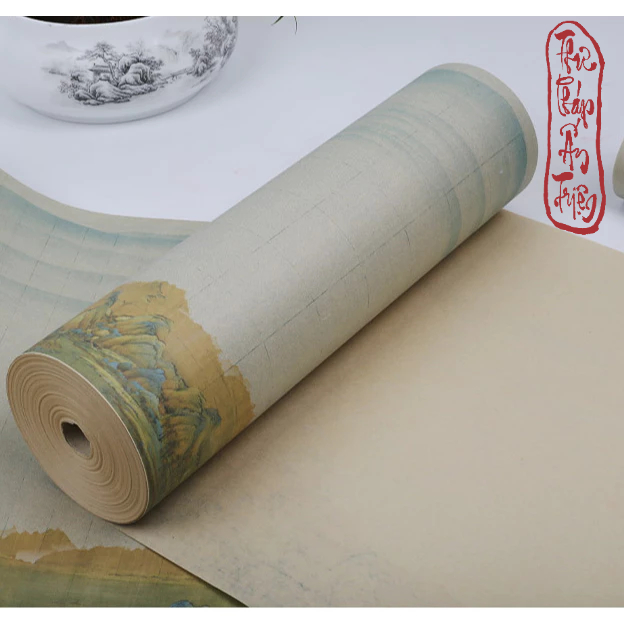Thiên Lí Giang Sơn 10 Mét Giấy Xuyến Chỉ Kẻ Ô Vuông Ô Dọc 2cm 3cm Luyện Viết Chữ Thư Pháp Hán Việt