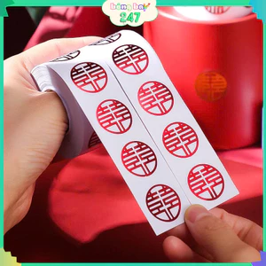 Decal chữ Hỷ mini trang trí bánh kẹo, cốc, chén, trang trí phòng cưới, phòng tân hôn tiệc cưới, lễ dặm ngõ CUOI