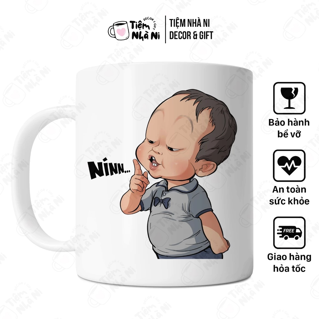 Ly cốc sứ in hình Meme Nín Hài Hước | Shopee Việt Nam