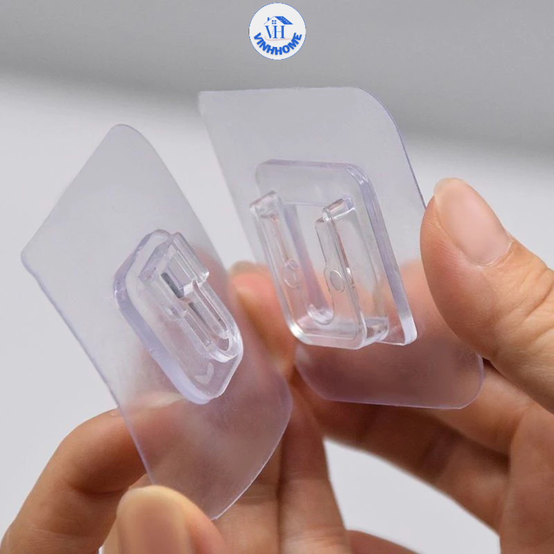 Bộ 2 miếng dán tường treo đồ vật đa năng, cặp miếng dán chữ U + A có thể gắn lại với nhau chắc chắn
