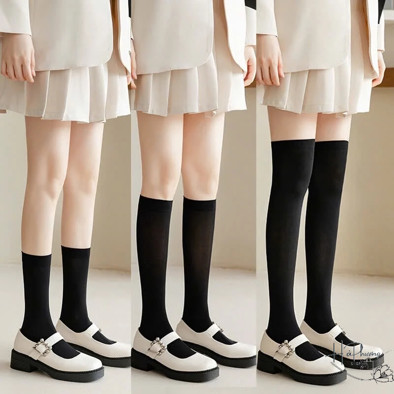 Tất Nhung Dành Cho Nữ, Tất JK Phong Cách Nhật Bản Hàn Quốc, Tất Chân Siêu Đẹp Co Giãn Thoáng Khí