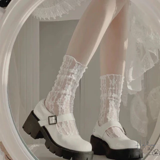 Tất Ren Nhật Bản Cho Nữ Tất Lưới Hình Hoa Mỏng