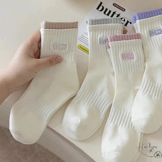 Tất Cổ Cao Cho Nữ [SSWK] Phong Cách Nhật Bản Cao Cấp Khử Mùi Thoáng Khí Tất Thể Thao Co Giãn