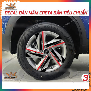 Decal dán mâm Creta bản tiêu chuẩn 2022 đến 2024 (5 bánh)