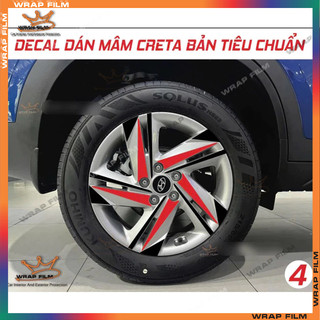 Decal dán mâm Creta bản tiêu chuẩn 2022 đến 2024 (5 bánh)