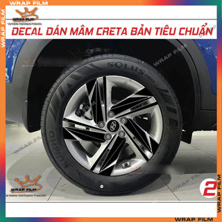 Decal dán mâm Creta bản tiêu chuẩn 2022 đến 2024 (5 bánh)