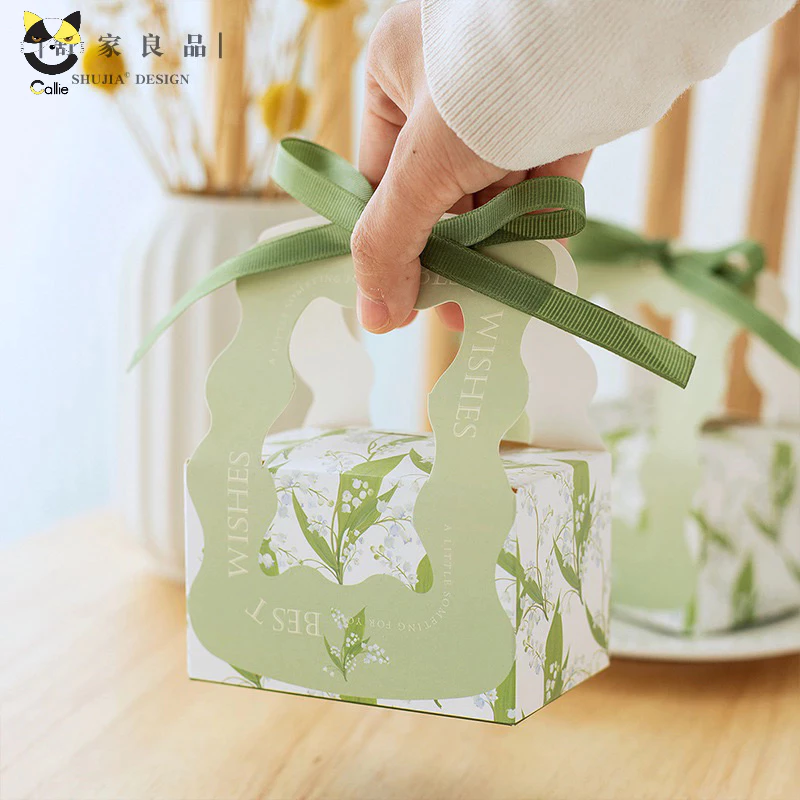 Túi hộp quà cưới, bánh kẹo, socola, son LaDy Hộp quà Vintage kèm ruy băng hộp đựng bánh quà tặng tru