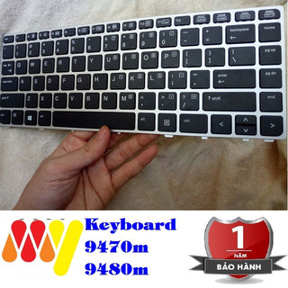 Bàn phím Laptop tương thích với Hp Folio 9470m 9480m 9470 9480 - New 100% - Có khung bạc