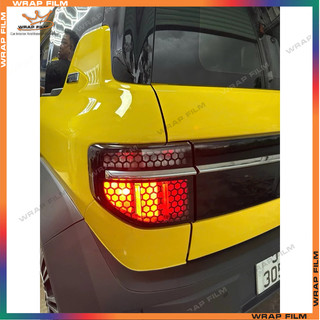 Decal trang trí ô tô hình tổ ong dán đèn Vinfast VF3- tem in trong 3 lớp không thấm nước không phai màu