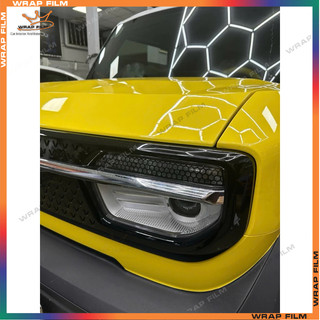 Decal trang trí ô tô hình tổ ong dán đèn Vinfast VF3- tem in trong 3 lớp không thấm nước không phai màu