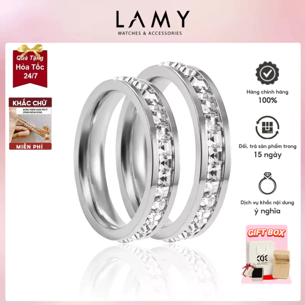 Ảnh Nhẫn nam nữ CDE Eternity Ring Silver CDE8022SV - Nhẫn nam nữ Lamy 1