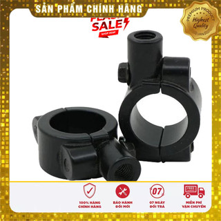 Cùm bắt chân gương xe máy, chân gương cnc loại 8mm 10mm cho ghi đông 22mm