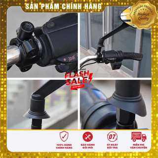 Cùm bắt chân gương xe máy, chân gương cnc loại 8mm 10mm cho ghi đông 22mm