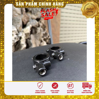 Cùm bắt chân gương xe máy, chân gương cnc loại 8mm 10mm cho ghi đông 22mm