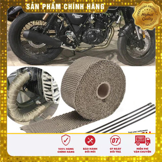 Vải cuốn pô , che cổ pô xe máy chịu nhiệt 1m, 5m,10m cho yb125 pg1 các dòng xe classic