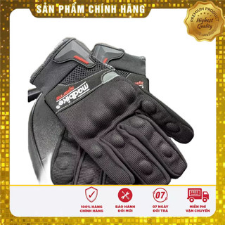 Găng tay xe máy Madbiker dài ngón đen MAD01