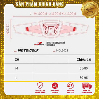 Đai lưng chống mỏi bảo vệ cột sống MOTOWOLF chính hãng MDL1028