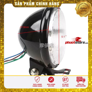Đèn pha rebel 125 độ xe cub classic cafe racer