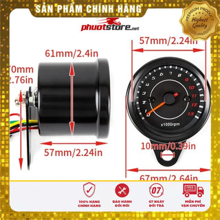 Đồng hồ vòng tua máy độ xe classic