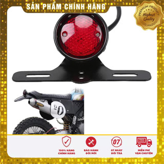 Đèn hậu độ xe máy tổ ong viền sắt có pad biển số chất liệu thép sơn tĩnh điện classic cafe racer