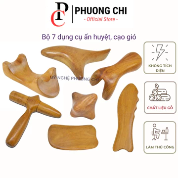 Bộ Dụng Cụ Bấm Huyệt, Cạo Gió Mát Xa, Dụng Cụ Ấn Huyệt Lưu Thông Khí Huyết | PHUONGCHISTORE
