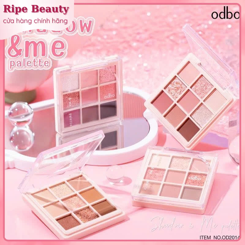 Bảng Phấn Mắt Odbo 9 Ô Shadow Me Vỏ Hồng Palette Odbo Cosmetics ...