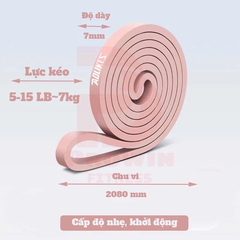 Ảnh Dây kháng lực powerband Aolikes new 2025 tập gym yoga toàn thân chất liệu cao su chính hãng 3