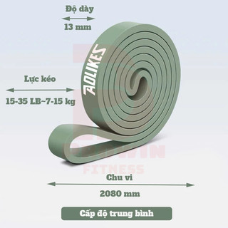 Dây kháng lực powerband Aolikes new 2025 tập gym yoga toàn thân chất liệu cao su chính hãng
