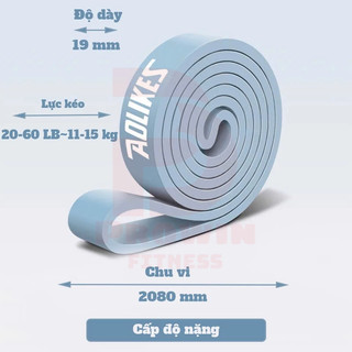 Dây kháng lực powerband Aolikes new 2025 tập gym yoga toàn thân chất liệu cao su chính hãng