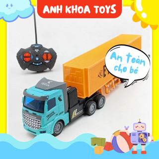 (Tặng pin) Xe container đồ chơi trẻ em điều khiển,xe địa hình,spider man,điều khiển an toàn cho trẻ