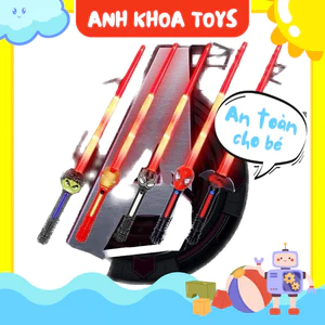 Đồ Chơi Kiếm Ánh Sáng 3 Khúc Rút Gọn - Gậy Âm Thanh Ánh Sáng Siêu Nhân Cho Bé