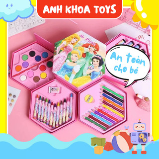 Hộp màu xoay 4 tầng 46 món tặng bé yêu