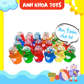 Hộp 24 chai slime hình thú bắt mắt, chất nhờn ma quái, đồ chơi xả stress