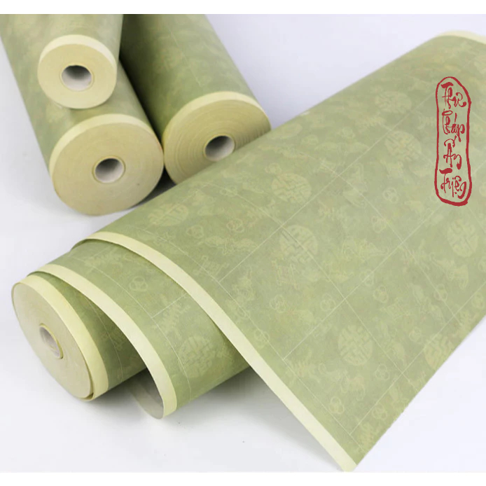 Giấy Xuyến Chỉ Viết Thư Pháp Bách Phúc Cát Tường Hoa Văn Chữ Thọ Bán Sinh Bán Thục