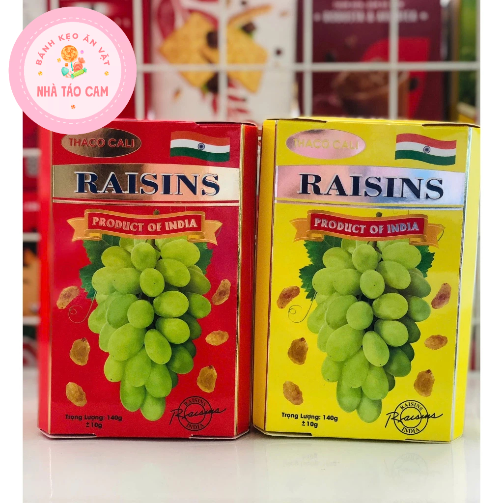 [ Siêu Rẻ ] Nho Khô Raisin Hiệu Thaco Cali/ Loại 140g ( Hộp Chữ Nhật ...