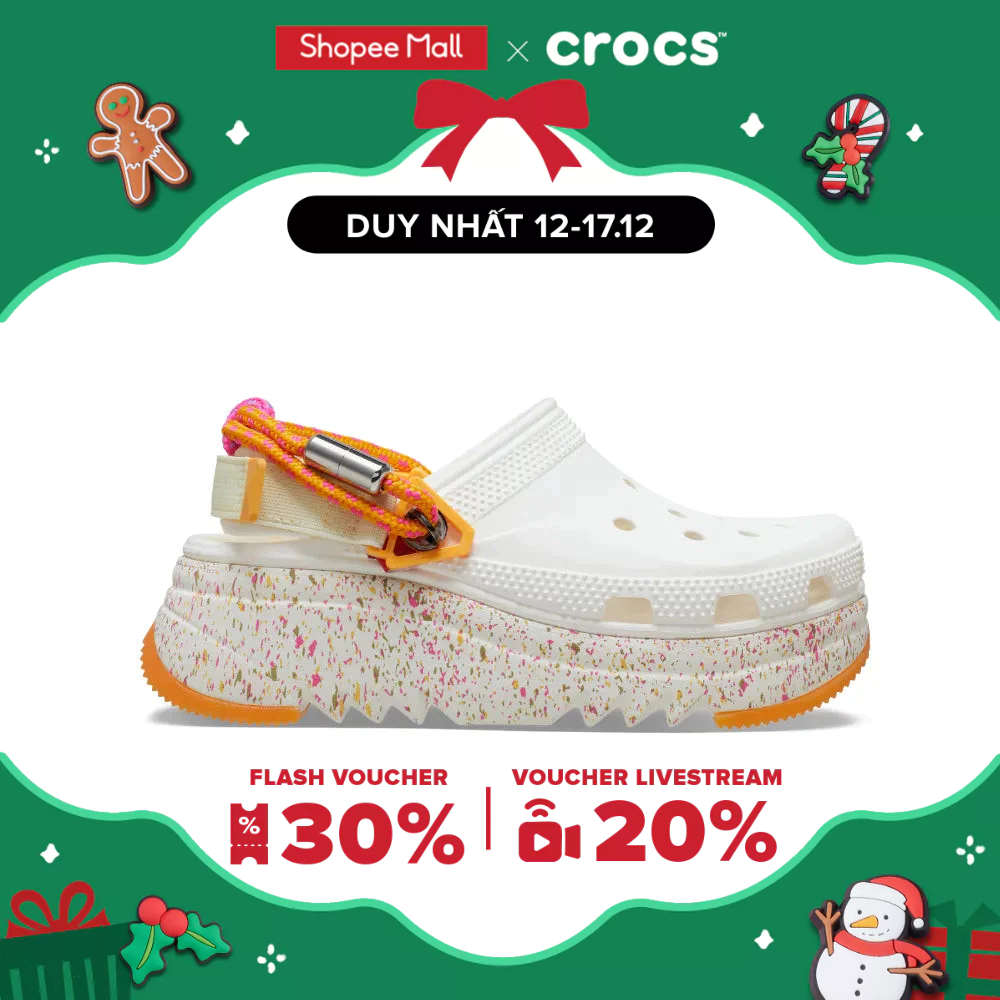 Giày Clog Unisex Crocs Hiker 2.0 Festival - Chalk | Shopee Việt Nam