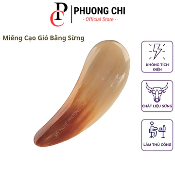 Dụng cụ cạo gió massage mặt bằng sừng, Cây cạo gió giọt lệ dùng đánh gió Giải cảm | PHUONGCHISTORE