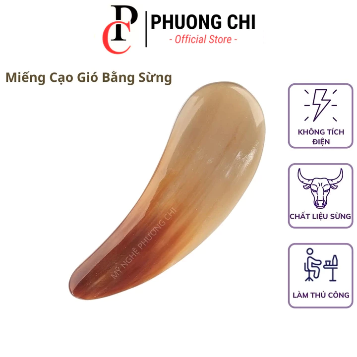 Dụng cụ cạo gió massage mặt bằng sừng, Cây cạo gió giọt lệ dùng đánh gió Giải cảm | PHUONGCHISTORE