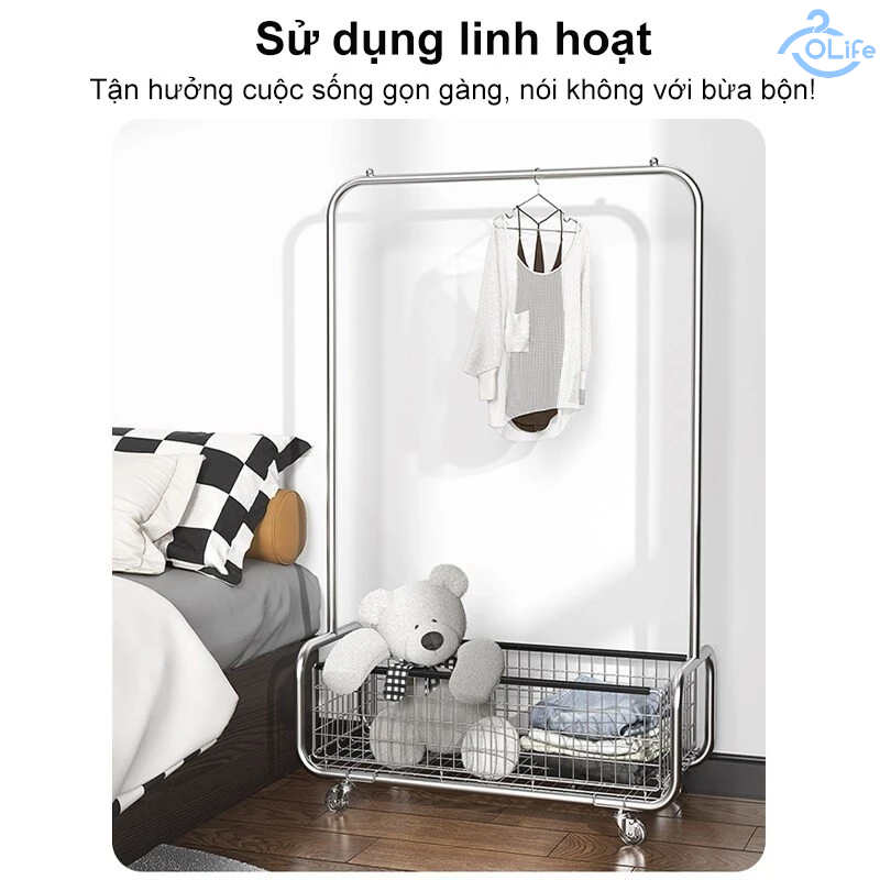 𝐎𝐥𝐢𝐟𝐞 Giá Treo Quần Áo Kèm Giỏ Đựng Đồ Mẫu Mới Giá Phơi Phẩm Chất Cao Giá Treo Quần Áo Hiện Đại