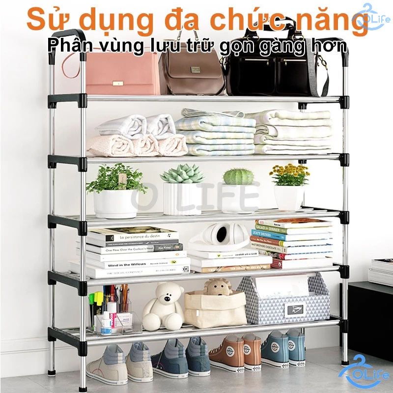 𝐎𝐥𝐢𝐟𝐞 Kệ Giày Dép Đa Năng Kệ Để Giày Nhiều Lớp 3-8 Tầng Kệ Để Giày Dép Dễ Dàng Cài Đặt
