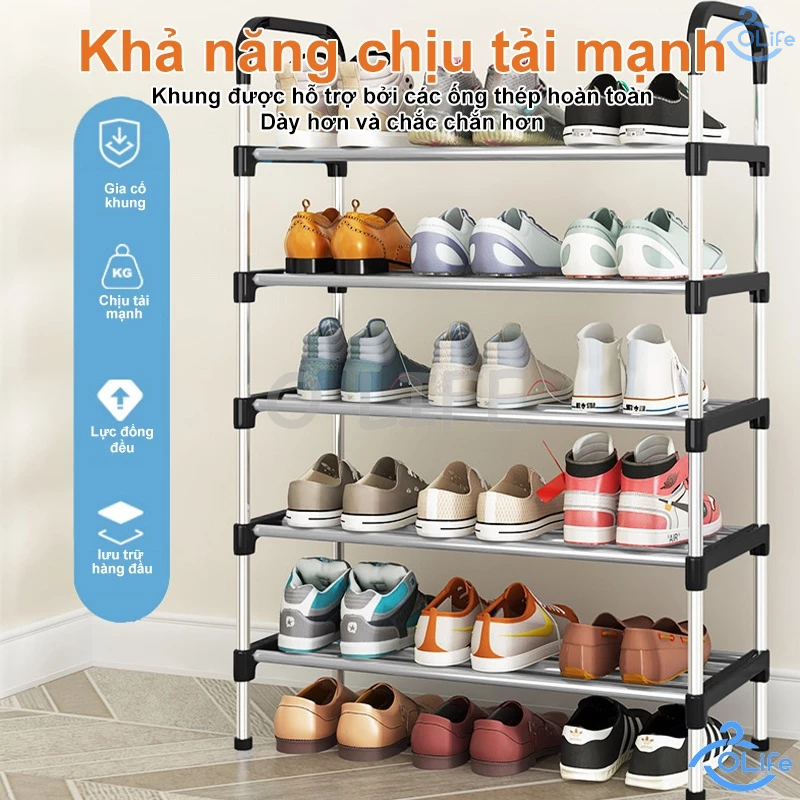 𝐎𝐥𝐢𝐟𝐞 Kệ Giày Dép Đa Năng Kệ Để Giày Nhiều Lớp 3-8 Tầng Kệ Để Giày Dép Dễ Dàng Cài Đặt