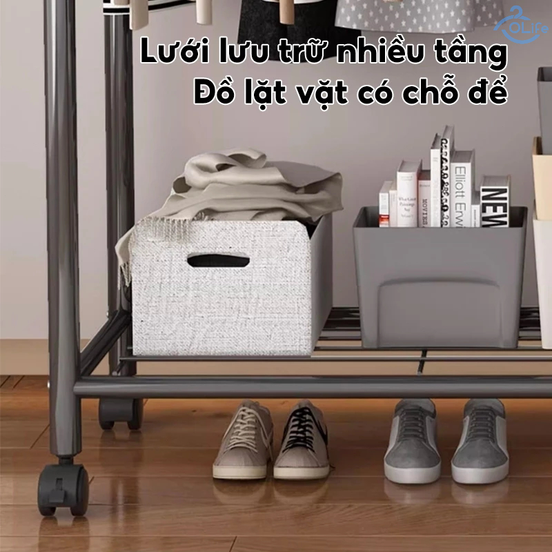 𝐎𝐥𝐢𝐟𝐞 Kệ Treo Quần Ao Phẩm Chất Cao Giá Treo Quần Áo Đa Năng Sào Phơi Đồ Loại Đơn Giản Chắc Chắn