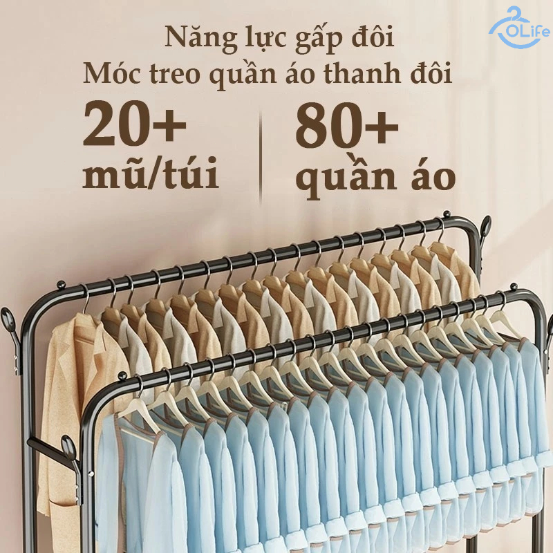 𝐎𝐥𝐢𝐟𝐞 Giá Treo Quần Áo Hiện Đại Thanh Treo Quần Áo Đa Năng Giá Treo Quần Áo Cao Cấp Thép Cac Bon