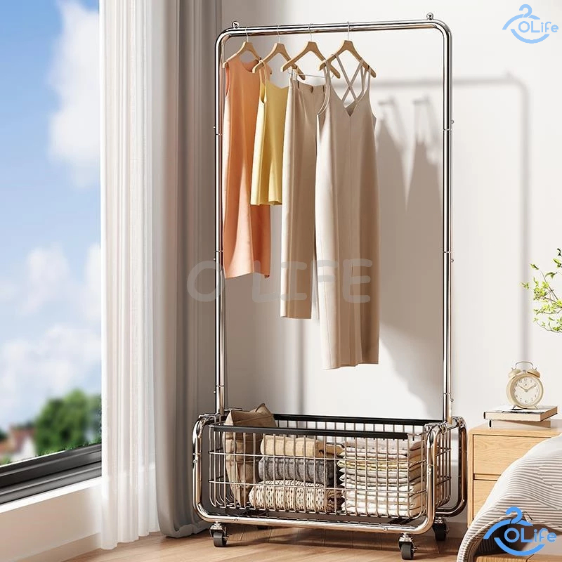 𝐎𝐥𝐢𝐟𝐞 Giá Treo Quần Áo Thể Kệ Treo Quần Áo Thời Trang Giỏ Đựng Đồ Giá Treo Đồ Có Thể Di Chuyển