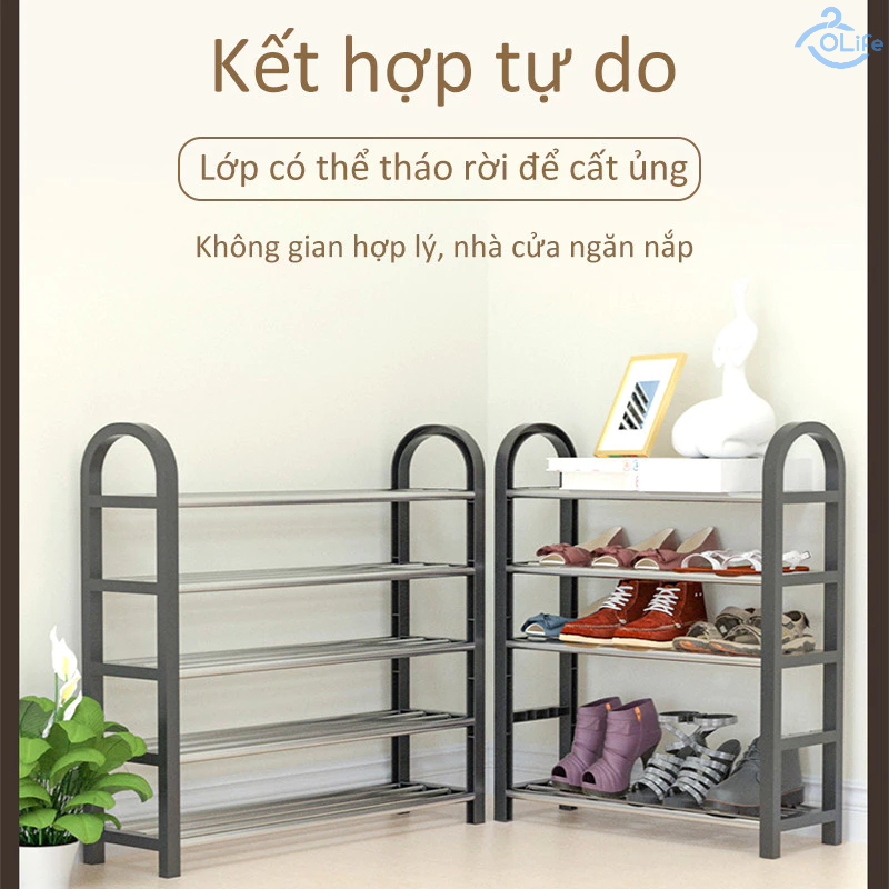 𝐎𝐥𝐢𝐟𝐞 Kệ Để Giày Đơn Giản Xá Giá Để Giày 3~5 Tầng Kệ Giày Bền Đẹp Và Có Thể Tháo Rời