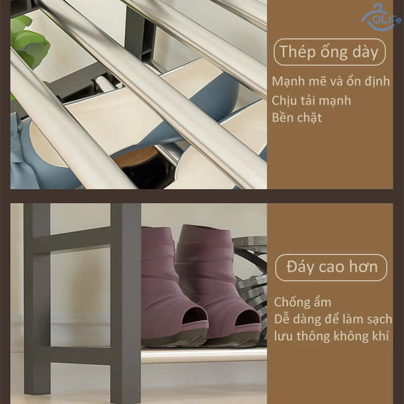 𝐎𝐥𝐢𝐟𝐞 Kệ Để Giày Đơn Giản Xá Giá Để Giày 3~5 Tầng Kệ Giày Bền Đẹp Và Có Thể Tháo Rời