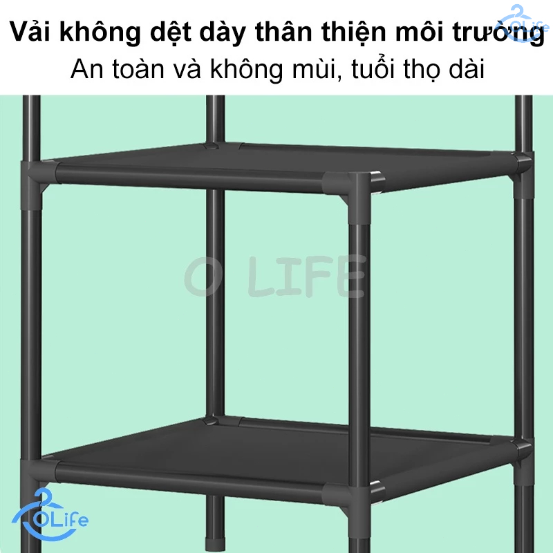 𝐎𝐥𝐢𝐟𝐞 Kệ Góc Tường Phòng Ngủ Giá Treo Áo Kệ Chữ V Đa Năng Kệ Treo Quần Áo Đen/ Trắng