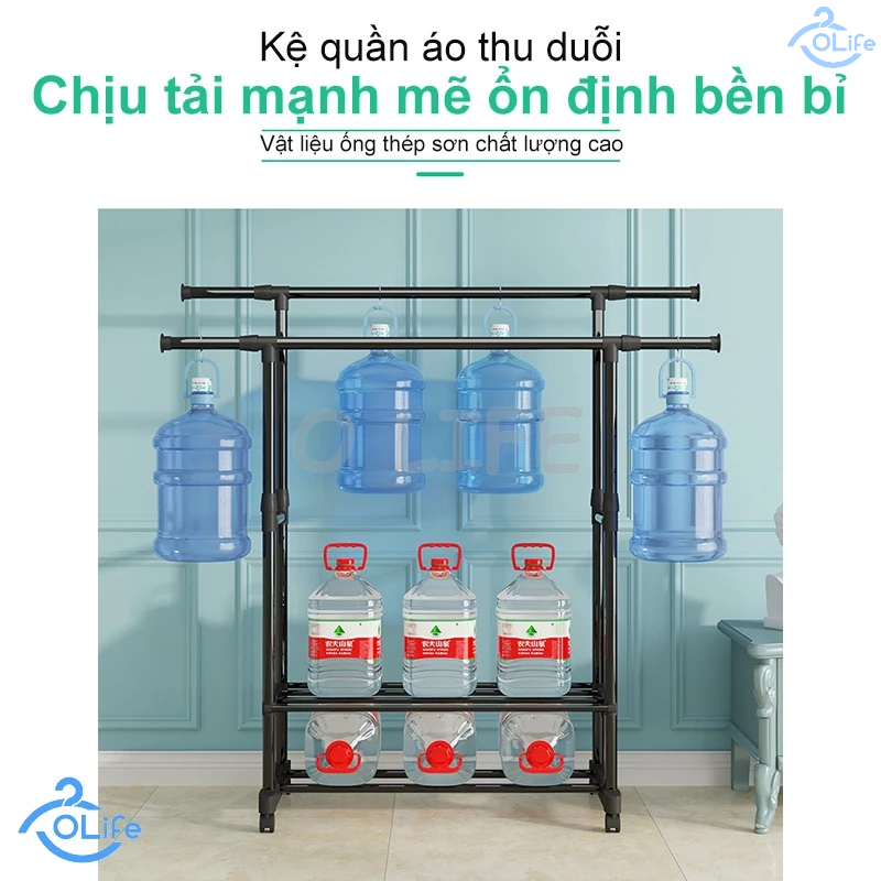 𝐎𝐥𝐢𝐟𝐞 Giá Treo Quần Áo Thép Cacbon Xào Treo Quần Áo Cao Cấp Và Bền Sào Treo Quần Áo Di Chuyển Tự Do