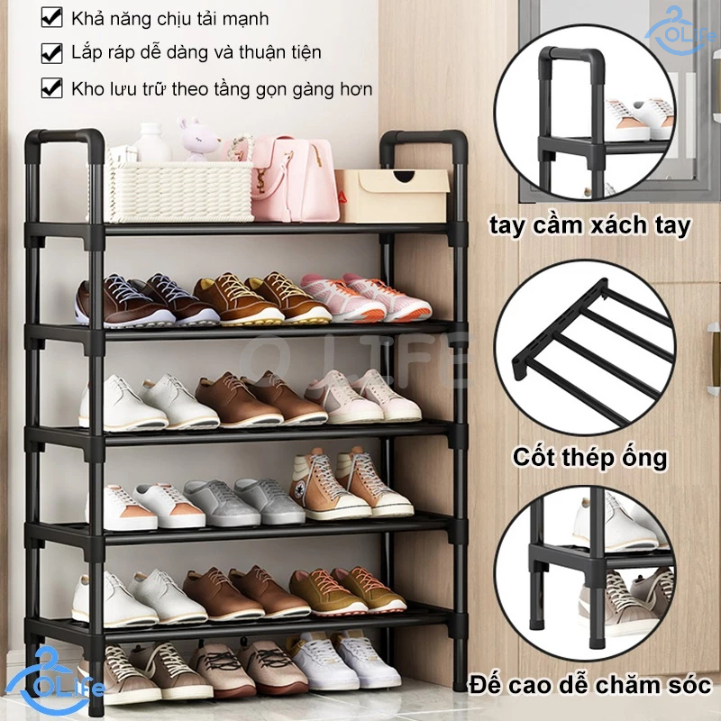 𝐎𝐥𝐢𝐟𝐞 Kệ Giày Dép Đa Năng Kệ Đựng Giày Dép Dễ Dàng Cài Đặt Vk Kệ Để Giày Dép Đen/Xanh/Vàng/Cam